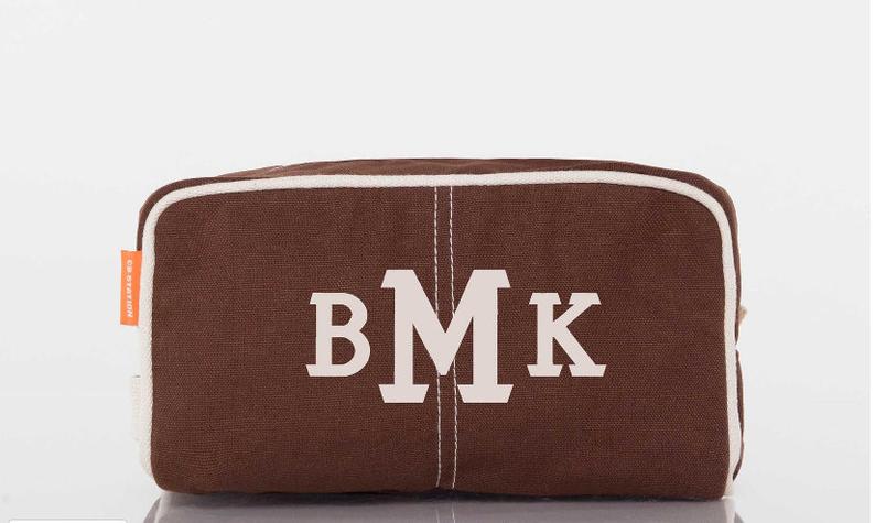 Brown Dopp Kit Toiletry Bag