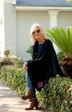 Load image into Gallery viewer, Black Knit Pullover Poncho
