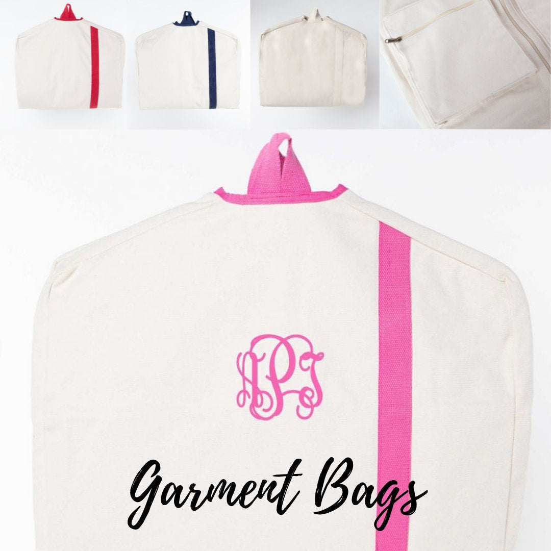 Monogrammed garment bag on sale