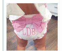 Load image into Gallery viewer, Personalized Diaper Cover with Bow
